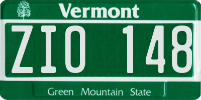 VT license plate ZIO148