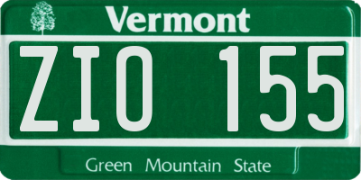 VT license plate ZIO155