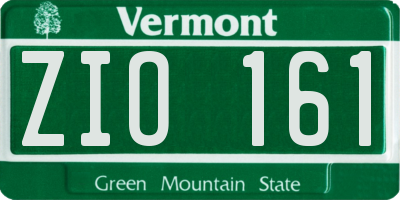 VT license plate ZIO161