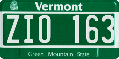 VT license plate ZIO163
