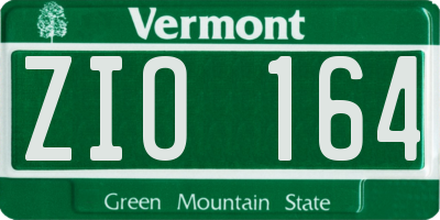 VT license plate ZIO164