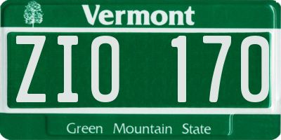 VT license plate ZIO170