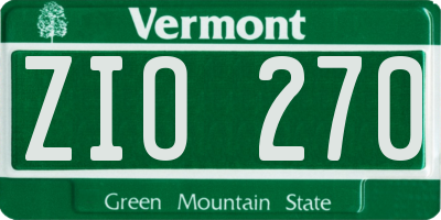 VT license plate ZIO270