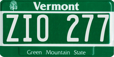 VT license plate ZIO277
