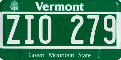 VT license plate ZIO279