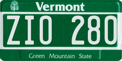 VT license plate ZIO280