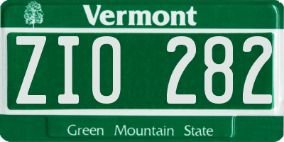 VT license plate ZIO282