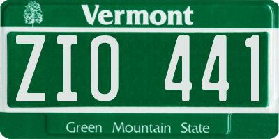VT license plate ZIO441