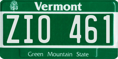 VT license plate ZIO461