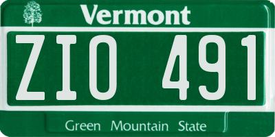 VT license plate ZIO491