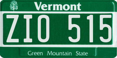 VT license plate ZIO515