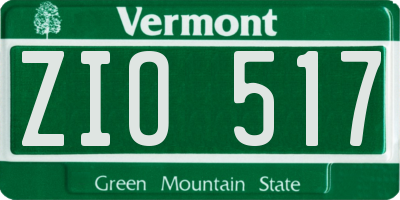 VT license plate ZIO517