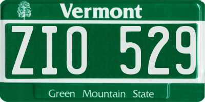 VT license plate ZIO529
