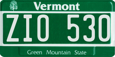 VT license plate ZIO530