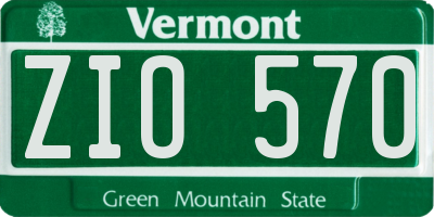 VT license plate ZIO570