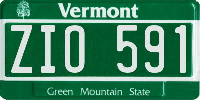 VT license plate ZIO591