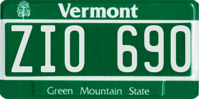 VT license plate ZIO690