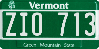 VT license plate ZIO713