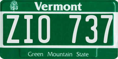VT license plate ZIO737