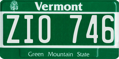VT license plate ZIO746