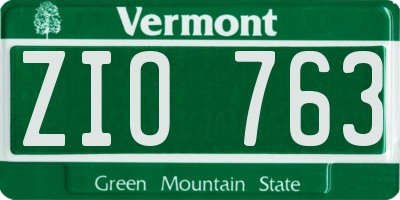 VT license plate ZIO763