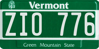 VT license plate ZIO776