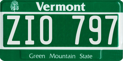VT license plate ZIO797