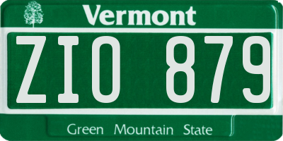 VT license plate ZIO879