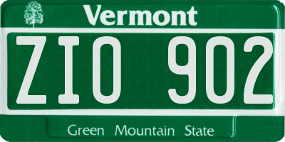 VT license plate ZIO902