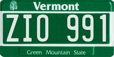 VT license plate ZIO991