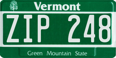 VT license plate ZIP248