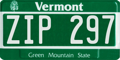 VT license plate ZIP297