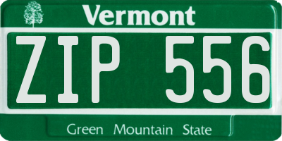 VT license plate ZIP556