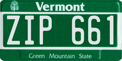 VT license plate ZIP661