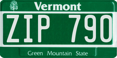 VT license plate ZIP790