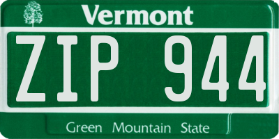 VT license plate ZIP944