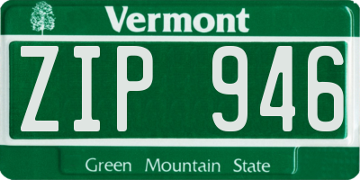 VT license plate ZIP946