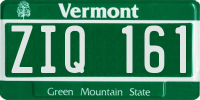 VT license plate ZIQ161