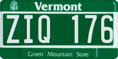 VT license plate ZIQ176