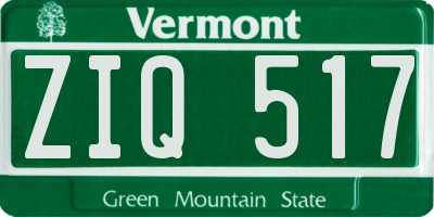 VT license plate ZIQ517