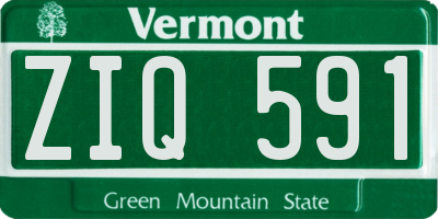 VT license plate ZIQ591