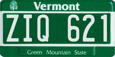 VT license plate ZIQ621