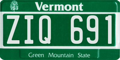 VT license plate ZIQ691