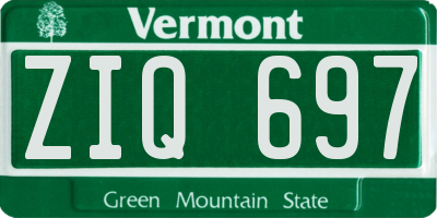 VT license plate ZIQ697