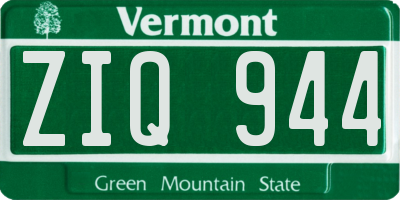 VT license plate ZIQ944