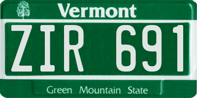 VT license plate ZIR691