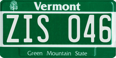 VT license plate ZIS046