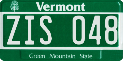 VT license plate ZIS048