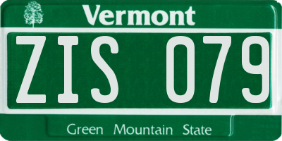 VT license plate ZIS079
