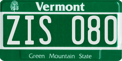 VT license plate ZIS080